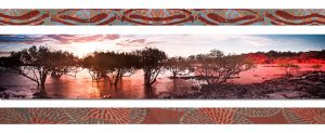 BRAMS slideshow banner of sunset on the mangroves in Roebuck Bay
