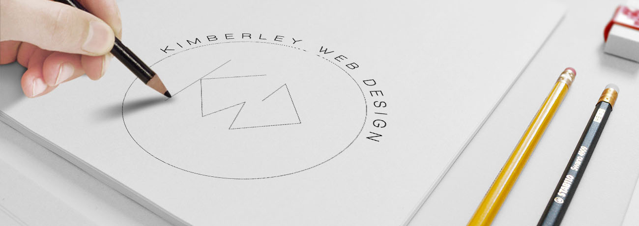 Image of Kimberley Web Design drawing their logo 